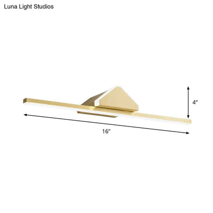 Modern gold led bar wall light bedroom metallic vanity bulb included