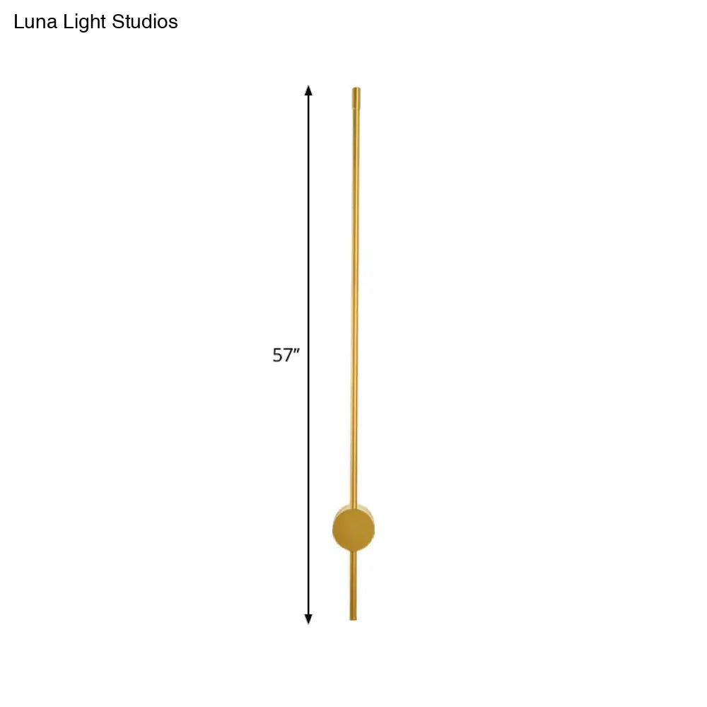 DecorBites™ Modern Gold LED Bedside Wall Light Sconce - Minimalist Linear Metal Design (47"/57" Width)