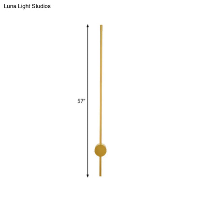 DecorBites™ Modern Gold LED Bedside Wall Light Sconce - Minimalist Linear Metal Design (47"/57" Width)