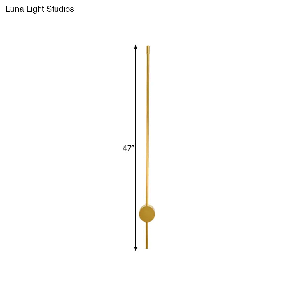 DecorBites™ Modern Gold LED Bedside Wall Light Sconce - Minimalist Linear Metal Design (47"/57" Width)