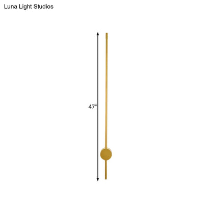 DecorBites™ Modern Gold LED Bedside Wall Light Sconce - Minimalist Linear Metal Design (47"/57" Width)