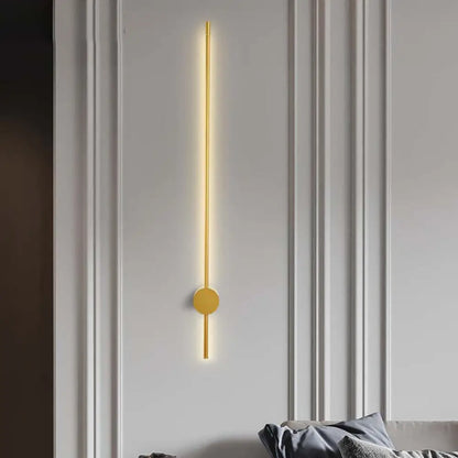 DecorBites™ Modern Gold LED Bedside Wall Light Sconce - Minimalist Linear Metal Design (47"/57" Width)