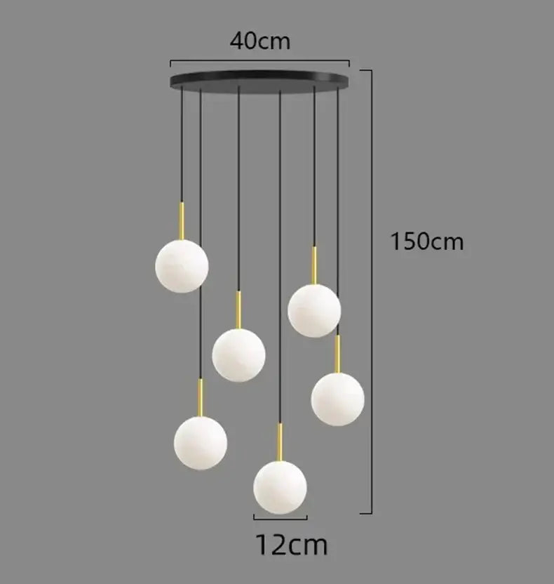 Modern gold led ceiling lamp chandelier for dining room