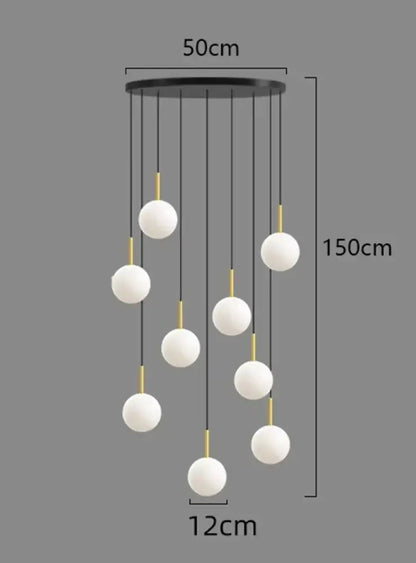 Modern gold led ceiling lamp chandelier for dining room