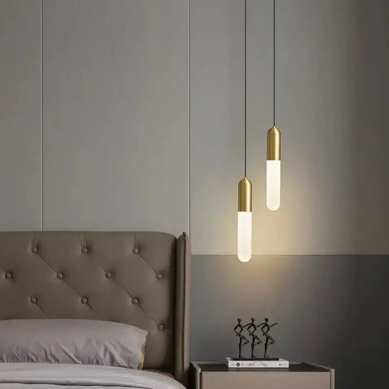 Modern gold led pendant lamp bedroom & kitchen lighting