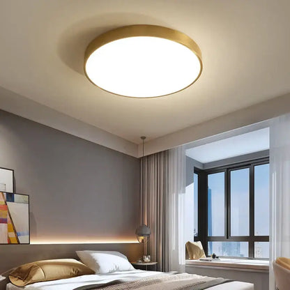 Modern gold led round ceiling light for bedroom