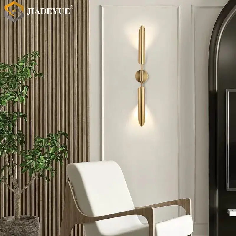 Modern gold led single head wall lamp for bedroom
