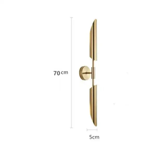 Modern gold led single head wall lamp for bedroom