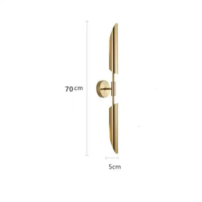 Modern gold led single head wall lamp for bedroom