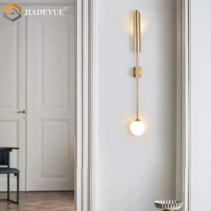 Modern gold led single head wall lamp for bedroom