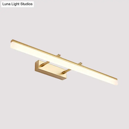 Modern gold led vanity lamp bathroom linear wall light