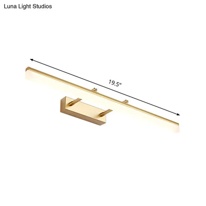 Modern gold led vanity lamp bathroom linear wall light