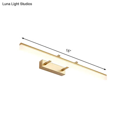 Modern gold led vanity lamp bathroom linear wall light