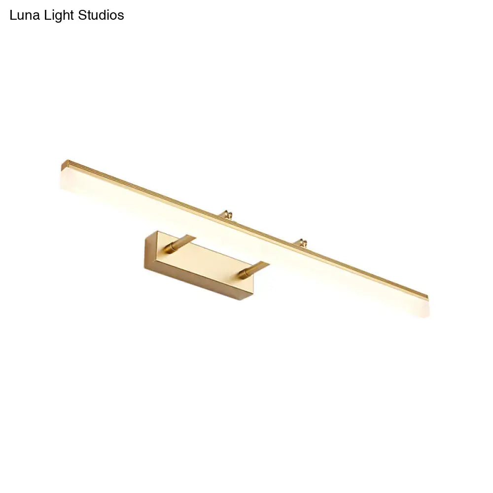 Modern gold led vanity lamp bathroom linear wall light