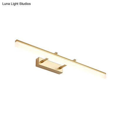 Modern gold led vanity lamp bathroom linear wall light