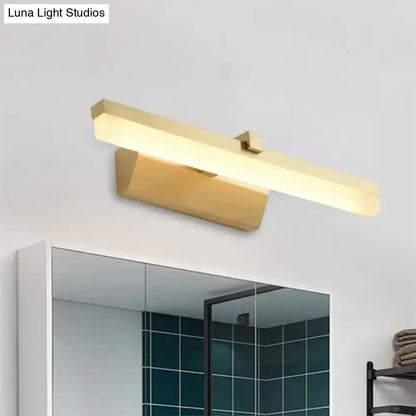 Modern gold led vanity lighting 16 inch bathroom wall sconce