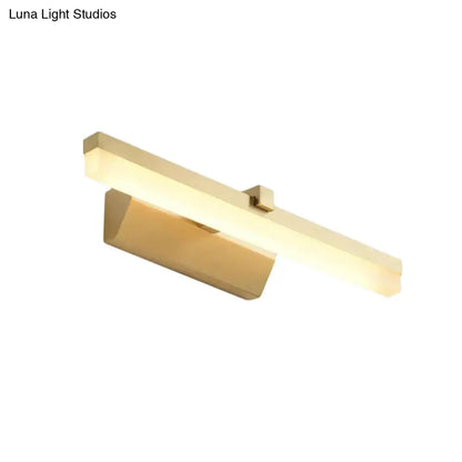 Modern gold led vanity lighting 16 inch bathroom wall sconce