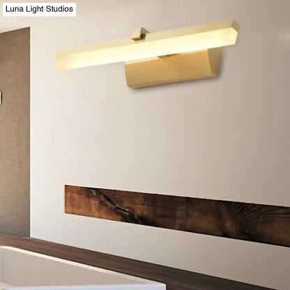 Modern gold led vanity lighting 16 inch bathroom wall sconce