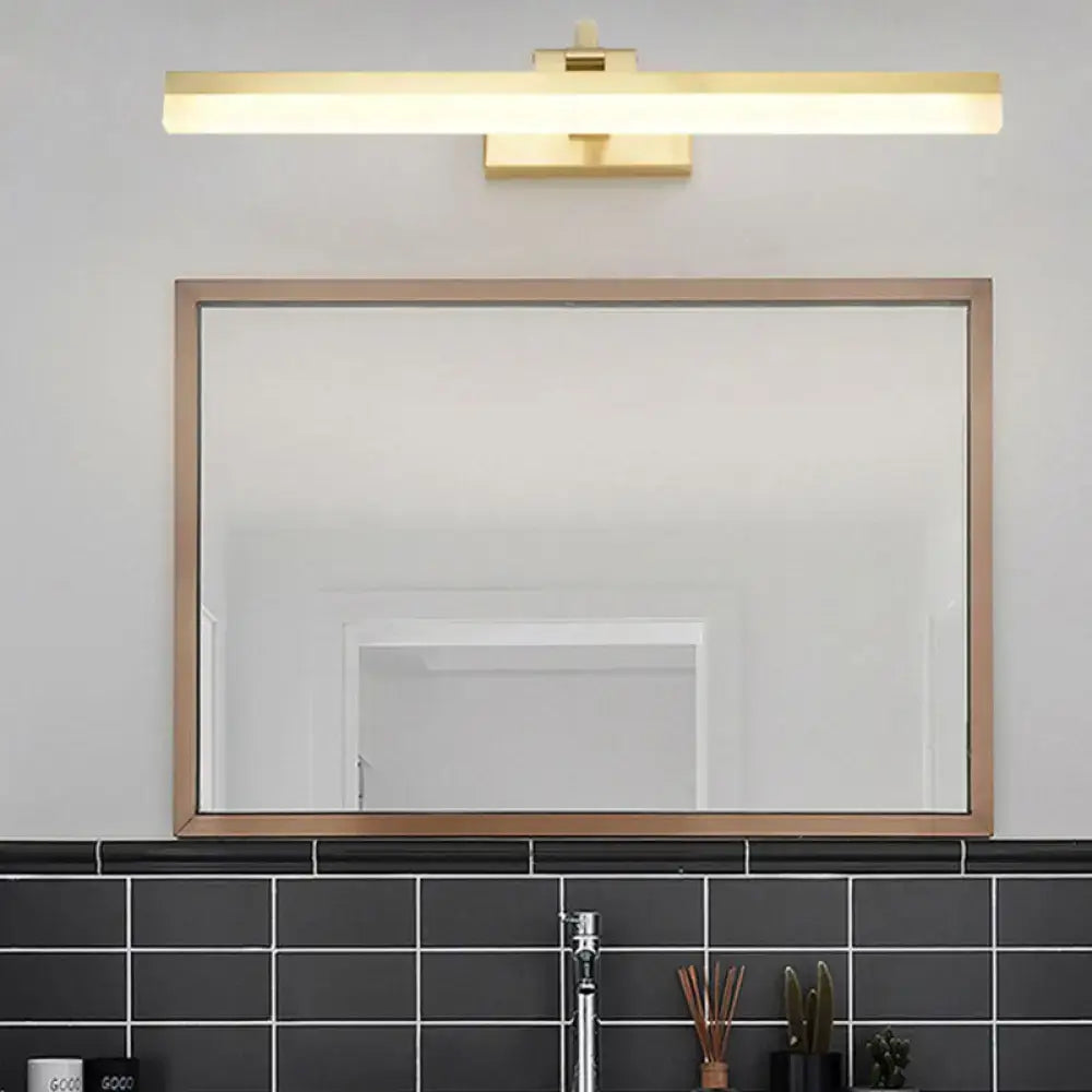 Modern gold led vanity lighting 16 inch bathroom wall sconce