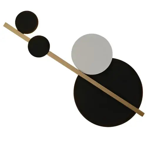 Modern gold led wall lamp black & white bedroom sconce