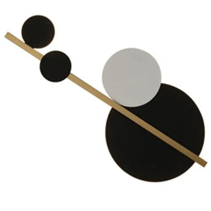 Modern gold led wall lamp black & white bedroom sconce