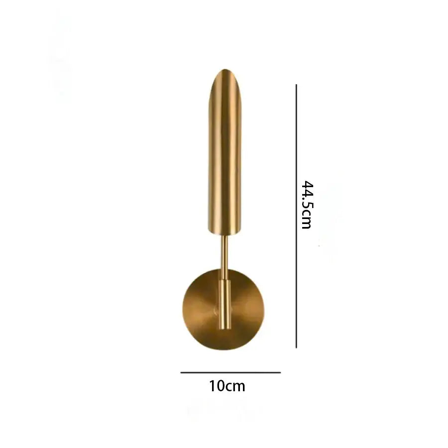 Modern gold led wall lamp for living room with spherical bulb