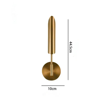 Modern gold led wall lamp for living room with spherical bulb