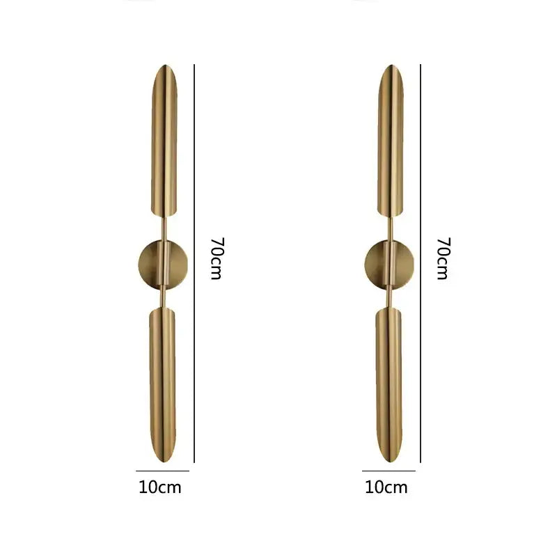 Modern gold led wall lamp for living room with spherical bulb
