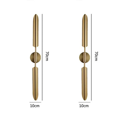 Modern gold led wall lamp for living room with spherical bulb