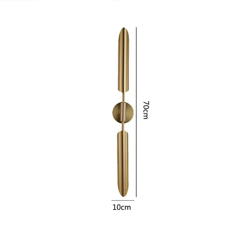 Modern gold led wall lamp for living room with spherical bulb