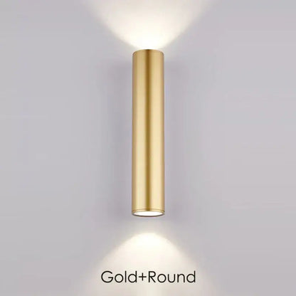 Modern gold led wall lamp outdoor waterproof sconce light