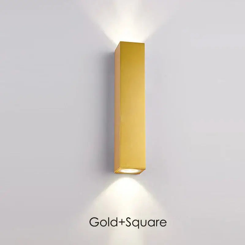 Modern gold led wall lamp outdoor waterproof sconce light
