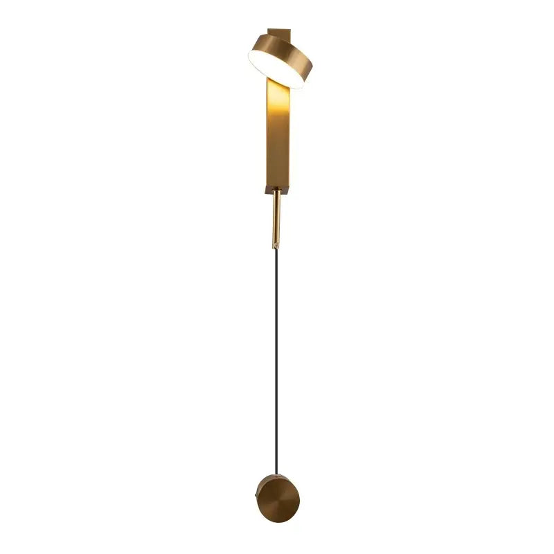 Modern gold led wall lamp with dimming switch for bedroom