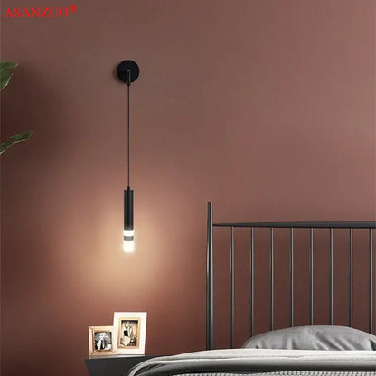 Modern gold led wall lamps bedroom pendant sconce