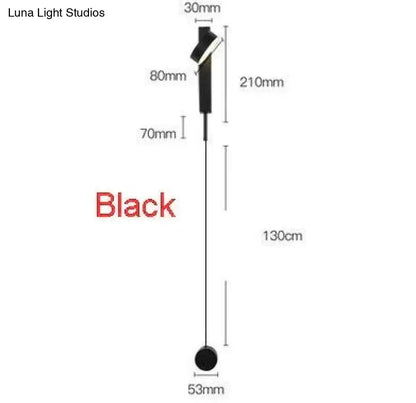 Modern gold led wall lamps for bedroom with rotating sconce light