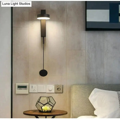 Modern gold led wall lamps for bedroom with rotating sconce light