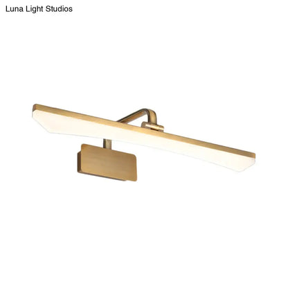 Modern gold led wall light bathroom warm white light
