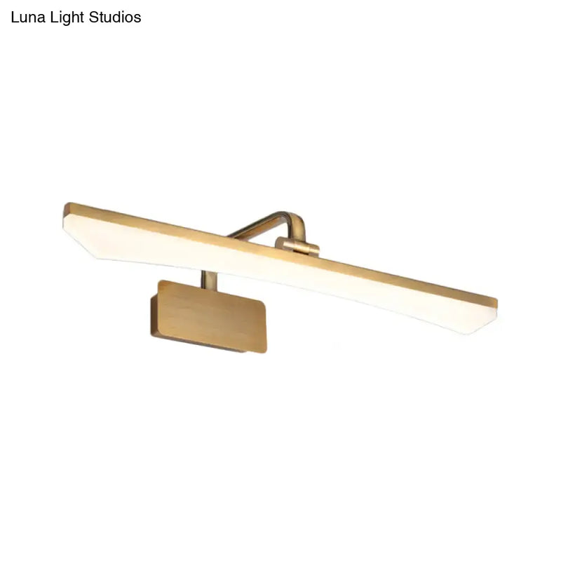 Modern gold led wall light bathroom warm white light