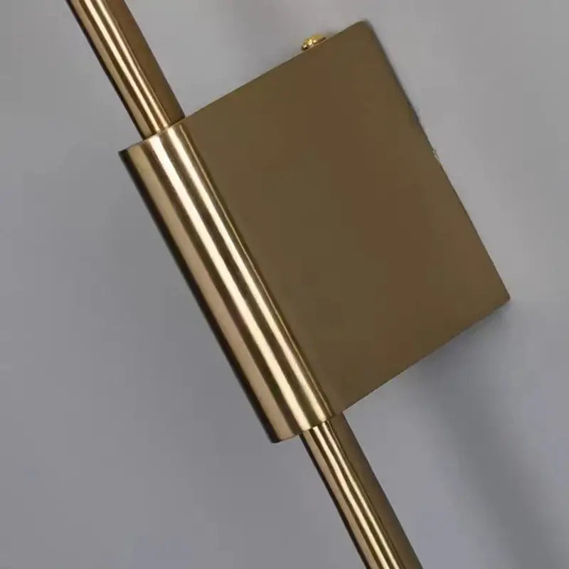 Modern gold led wall light with frosted glass for bedroom