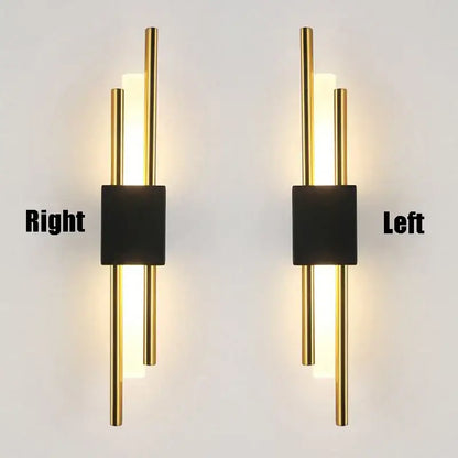 Modern gold led wall sconce bedroom ambient lighting