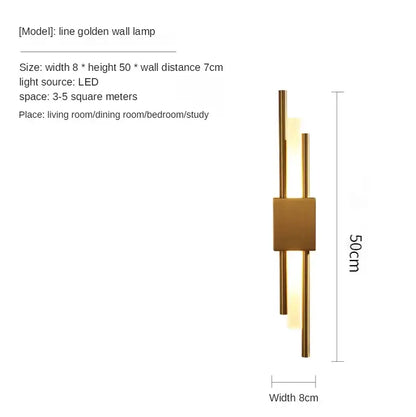 Modern gold led wall sconce bedroom lighting