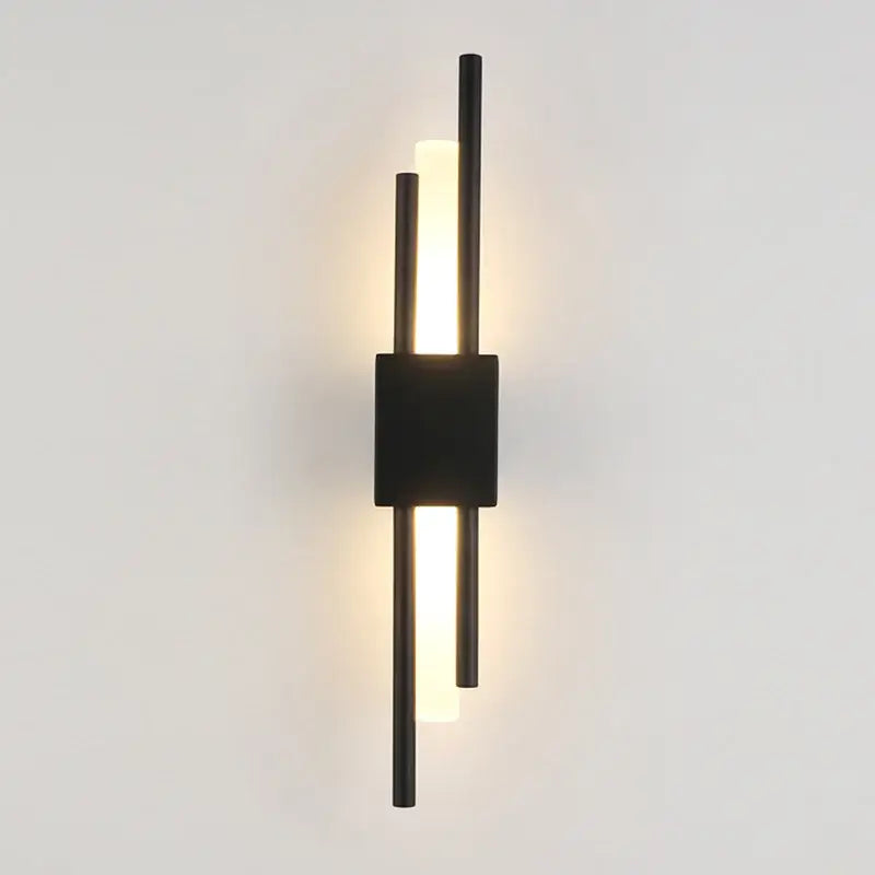 Modern gold led wall sconce bedroom vertical rod light