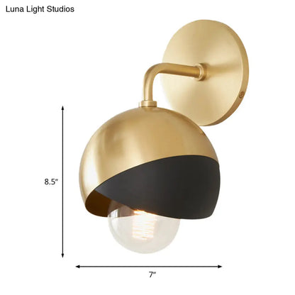 DecorBites™ Modern Gold LED Wall Sconce - Metal Global Light Fixture for Study Room