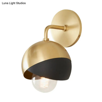 DecorBites™ Modern Gold LED Wall Sconce - Metal Global Light Fixture for Study Room