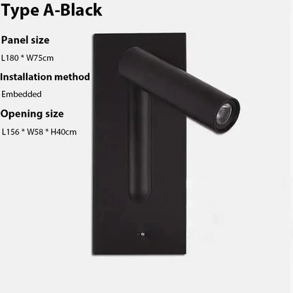 Modern gold led wall sconce with usb charging – bedroom reading light