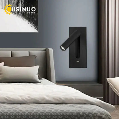 Modern gold led wall sconce with usb charging – bedroom reading light