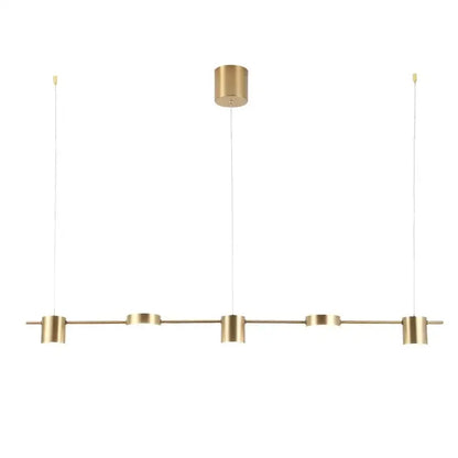Modern gold linear dimmable led ceiling chandelier dining room light