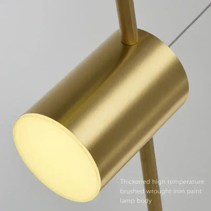 Modern gold linear dimmable led ceiling chandelier dining room light
