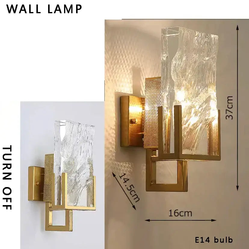 Modern gold linear glass led chandelier for kitchen island