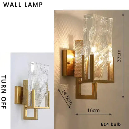 Modern gold linear glass led chandelier for kitchen island